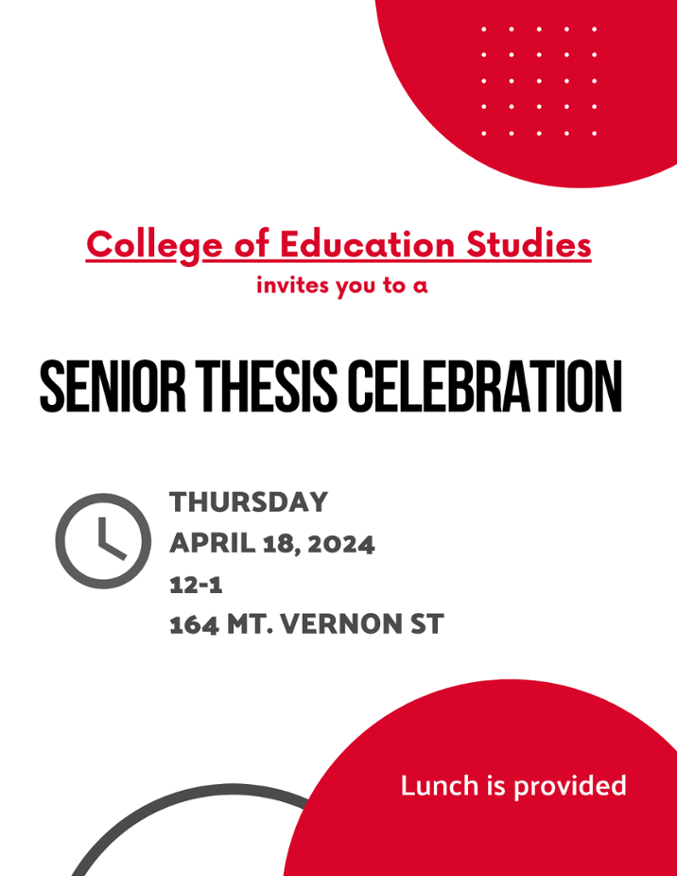 Senior Thesis Celebration